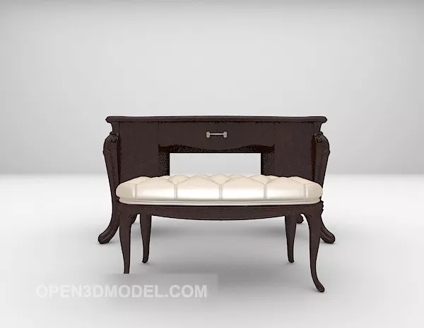Juno Single Seat, Upholstered Stool 3d model
