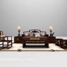 Chinese Combination Traditional Sofa Chair 3d model