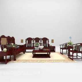 Chinese Home Combination Sofa V1 3d model