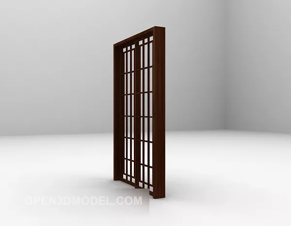 Medieval Window Carved Frame 3d model