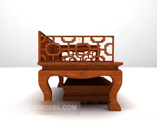 Double Sofa Classic Carving Style 3d model Double Sofa Classic Carving Style 3d model