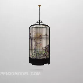 Cage Shaped Chandelier 3d model