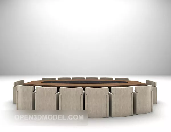 Office Long Conference Table Chair 3d model Office Long Conference Table Chair 3d model