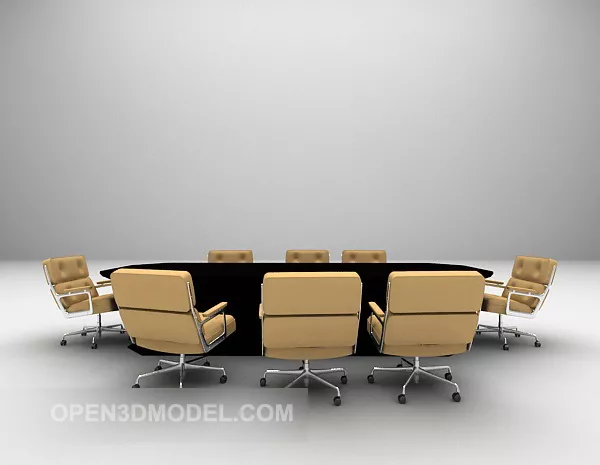 Conference Table Chairs 3d model Conference Table Chairs 3d model