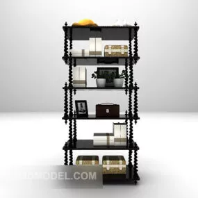 Showcase With Boxes 3d model