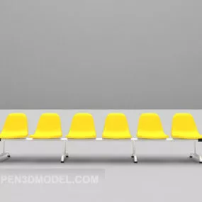 Public Lounge Chair Plastic 3d model