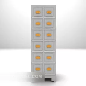 Classic White Locker 3d model