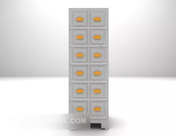 Locker Derelict Black Panel 3d model