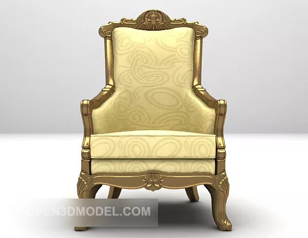 Classic European Single Sofa 3d model Classic European Single Sofa 3d model