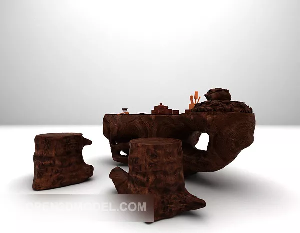 Relax Table And Chair Combination V1 3d model Relax Table And Chair Combination V1 3d model
