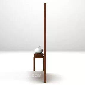 Screen Partition With Table 3d model