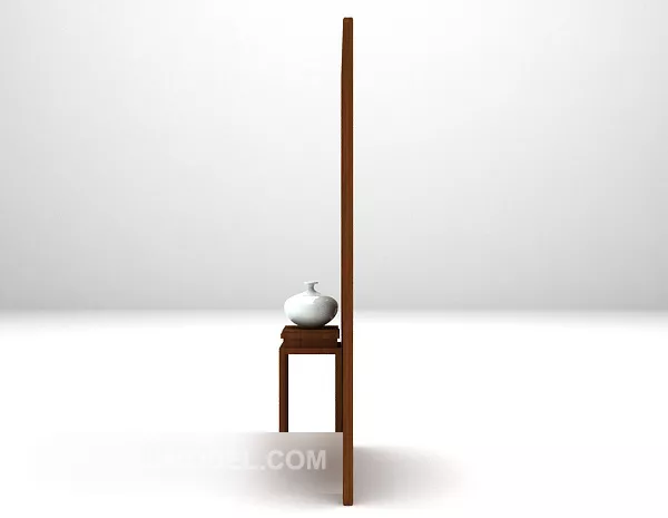 Panel Screen Carved Cicles 3d model
