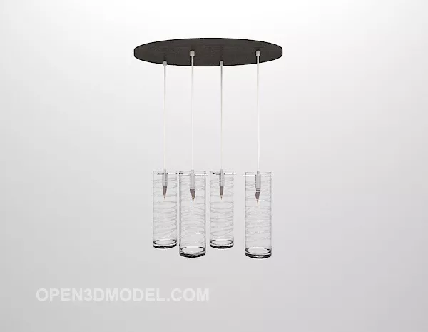 Glass Chandelier Large Size 3d model Glass Chandelier Large Size 3d model