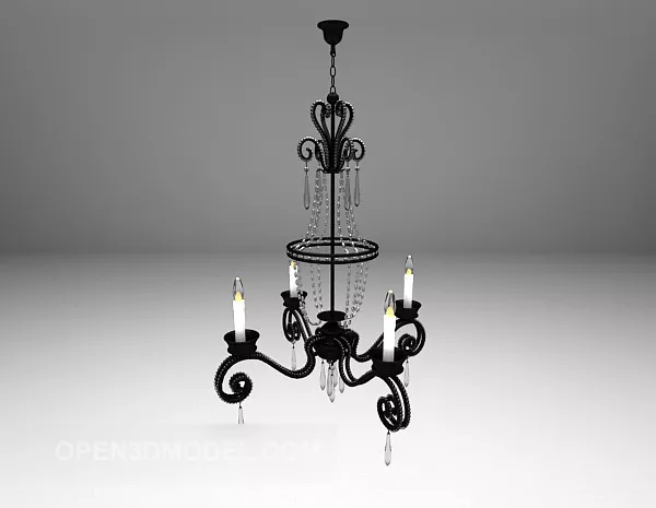 Classic European Chandelier V1 3d model Classic European Chandelier V1 3d model