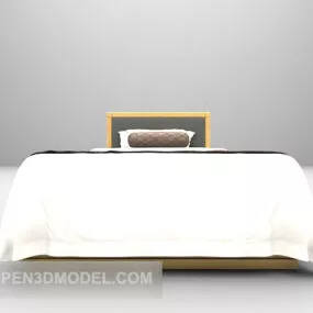 Furniture Single Bed White Mattress 3d model