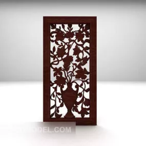 Black Carving Wall Decoration 3d model