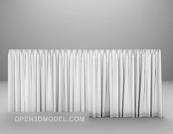 Curtain Grey Collapsed 3d model