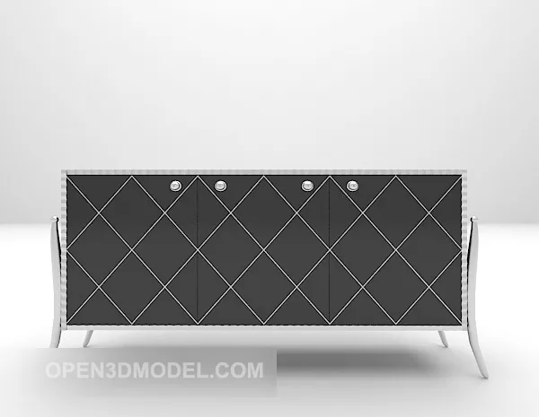 Grey Color Cabinet Furniture 3d model Grey Color Cabinet Furniture 3d model
