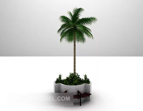 Green Tree Indoor Furniture 3d model Green Tree Indoor Furniture 3d model