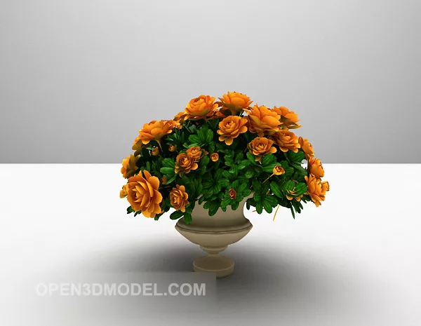 Purple Azalea Flower 3d model