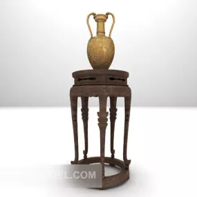 Vase Rack With Wood Stand Furniture 3d model
