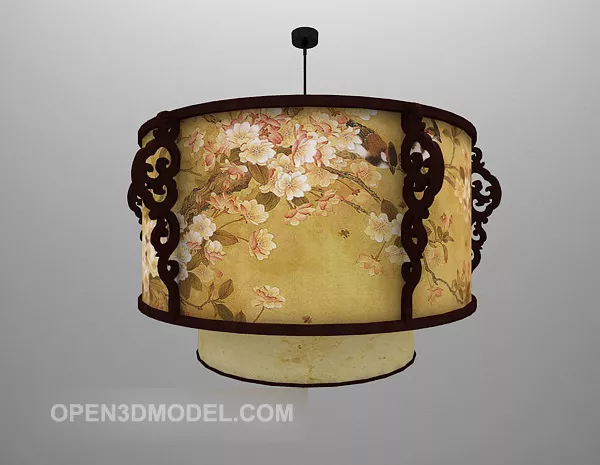 Chinese Carving Shade Chandelier 3d model Chinese Carving Shade Chandelier 3d model