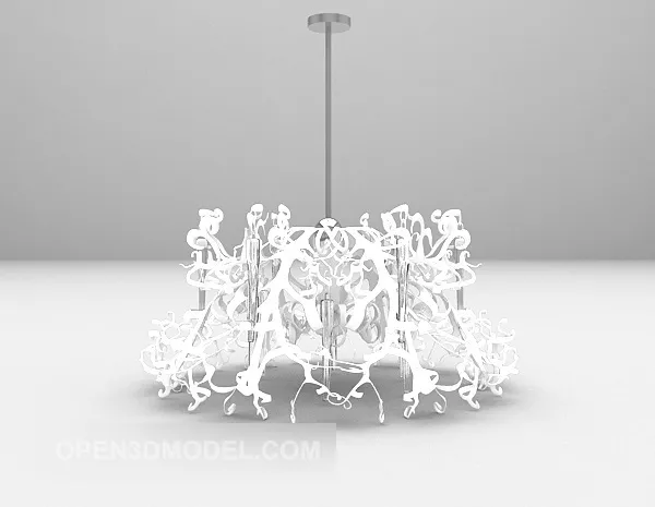 Fancy Carving Chandelier Lighting 3d model Fancy Carving Chandelier Lighting 3d model