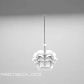 White Chandelier Modern Lighting 3d model