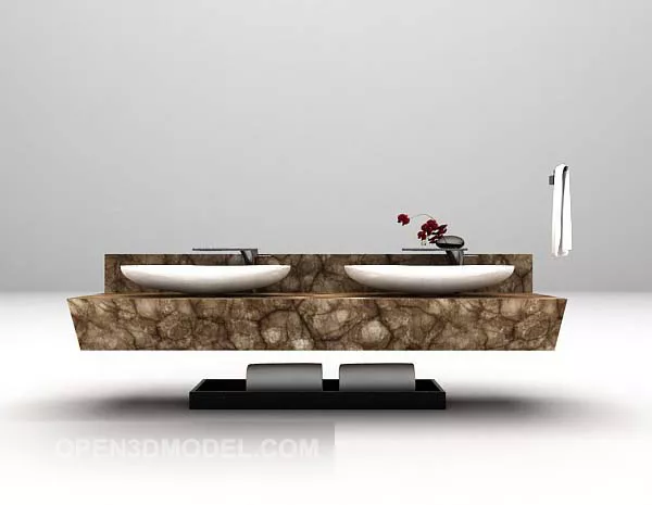 Wash Basin Red Paint Free 3d Model - .3ds, .Gsm - Open3dModel