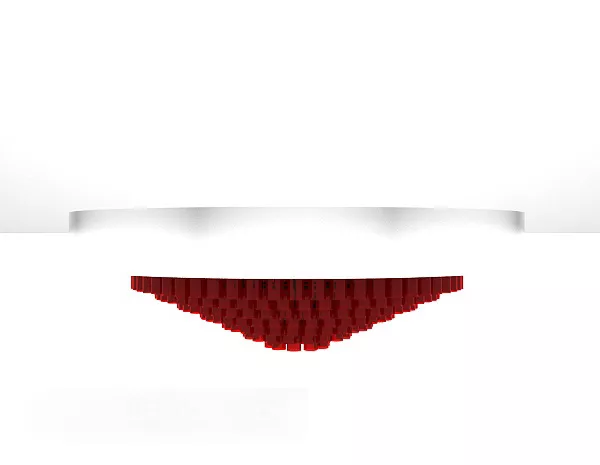 Red Shade Chandelier Lighting 3d model Red Shade Chandelier Lighting 3d model