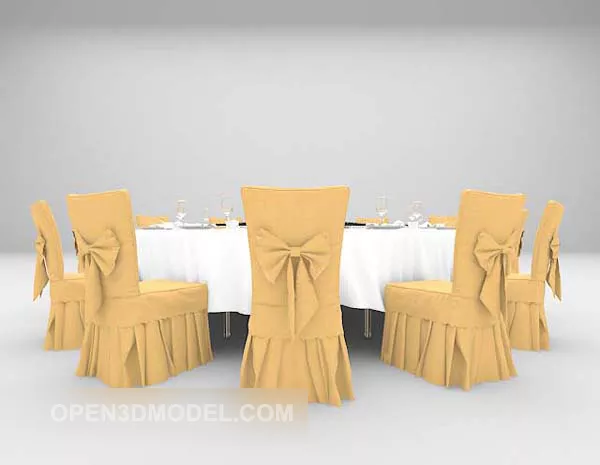 Wedding Restaurant Table Chair Furniture 3d model Wedding Restaurant Table Chair Furniture 3d model