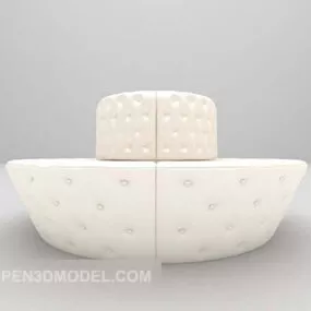 White Minimalist Sofa Furniture 3d model