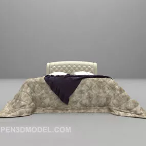European Vintage Bed Pillows Furniture 3d model