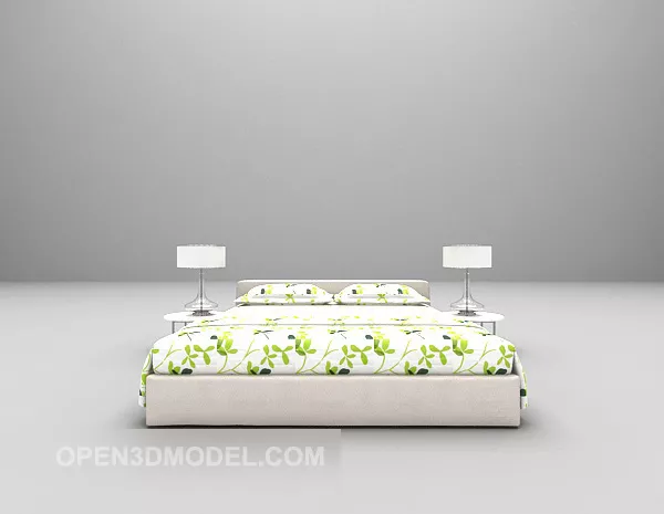 Modern Wall Texture Floral With Star 3d model