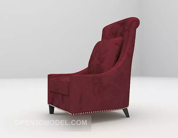 Modern Retro Red Home Chair 3d model Modern Retro Red Home Chair 3d model