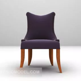 Home Chair Purple Fabric 3d model