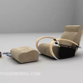 European Lounge Home Chair Fabric 3d model