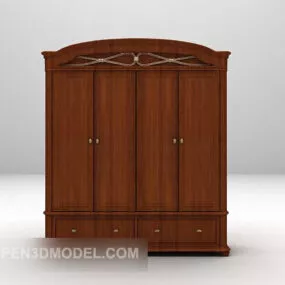 Modern Style Wood Wardrobe 3d model
