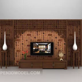 Chinese Tv Cabinet Retro Furniture 3d model