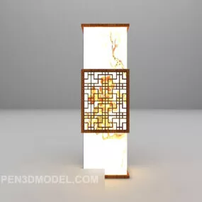 Square Chandelier Chinese Style 3d model