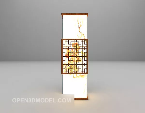 Square Chandelier Chinese Style 3d model Square Chandelier Chinese Style 3d model