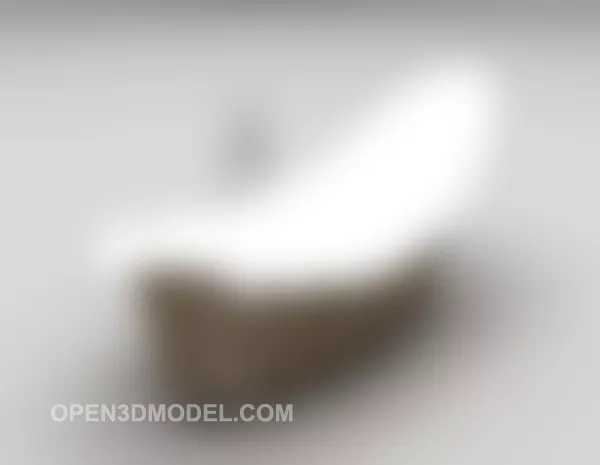 Modern Bathtub Smooth Edge Shape 3d model