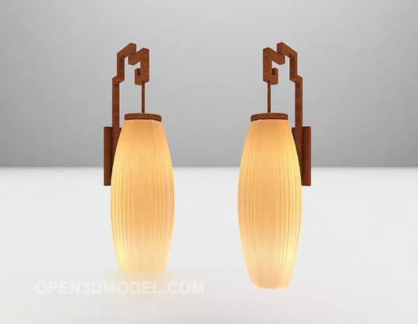 Chinese Retro Shade Wall Lamp 3d model Chinese Retro Shade Wall Lamp 3d model
