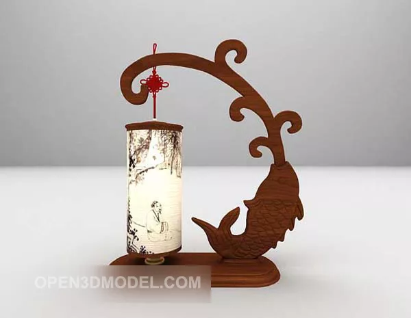 Chinese Carp Hanging Lamp 3d model Chinese Carp Hanging Lamp 3d model