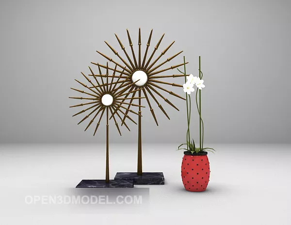 Furnishing Artwork Combination On Stand 3d model Furnishing Artwork Combination On Stand 3d model