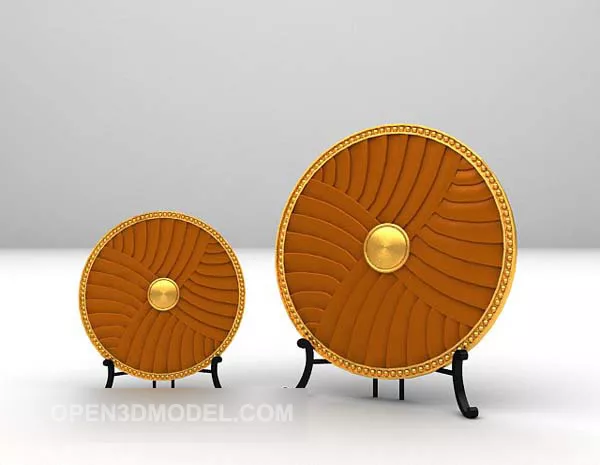 Indoor Decoration Ring Wooden On Stand 3d model Indoor Decoration Ring Wooden On Stand 3d model