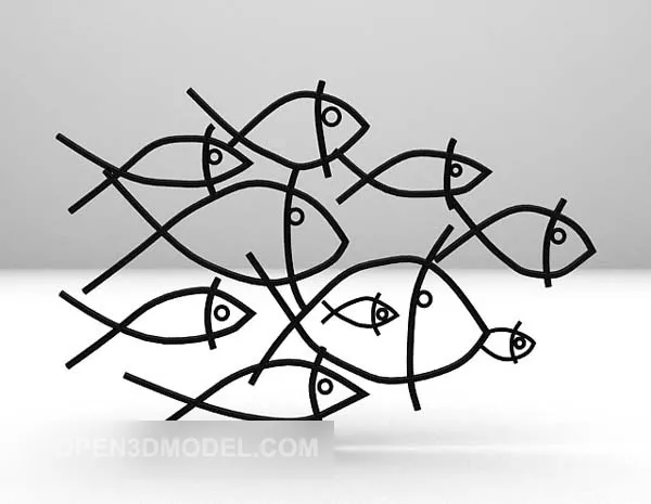 Animal Fish With Pattern On Body 3d model