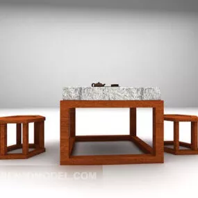 Table And Chair Set V2 3d model