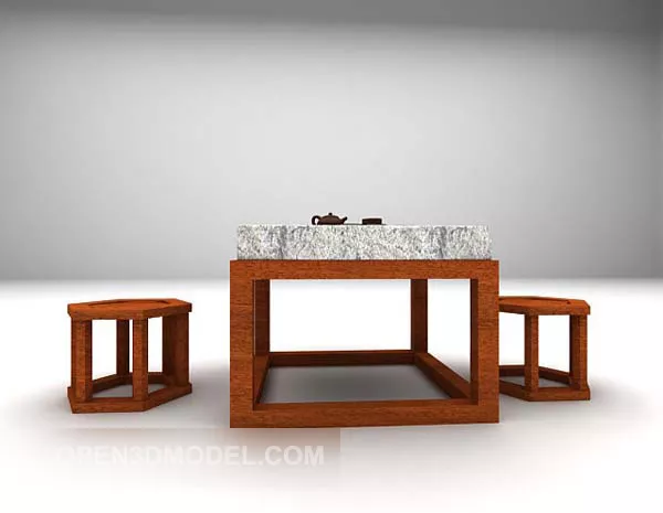 Table And Chair Set V2 3d model Table And Chair Set V2 3d model