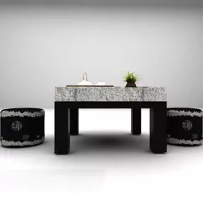 Stone Coffee Table 3d model